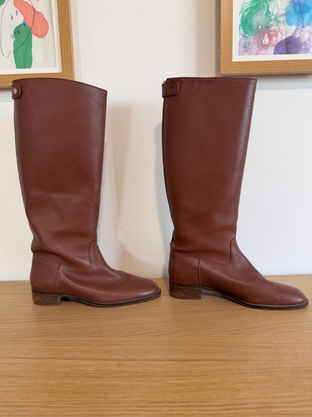 J. Crew Classic Tall Leather Riding Boots - Brown J.Crew